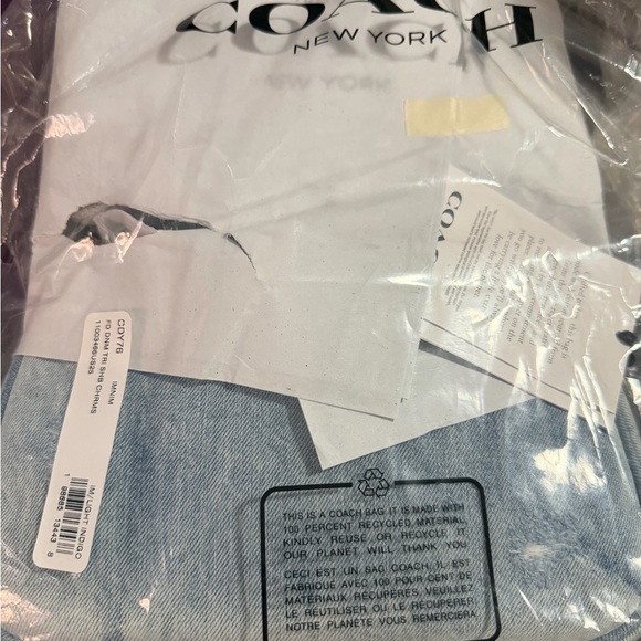 Coach Teri Shoulder Bag In Loved Denim With Charms - Picture 9 of 9